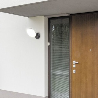 Rabalux 8134 - Vonkajšie nástenné LED svietidlo Varna 12W, 4000K, 720lm, IP54, čierna/biela