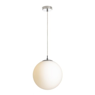 Rendl R13747 - Luster Luna 1xE27, Ø300, opálové sklo/chróm