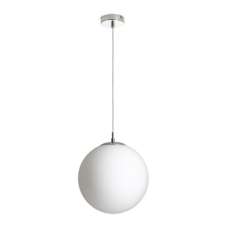 Rendl R13747 - Luster Luna 1xE27, Ø300, opálové sklo/chróm