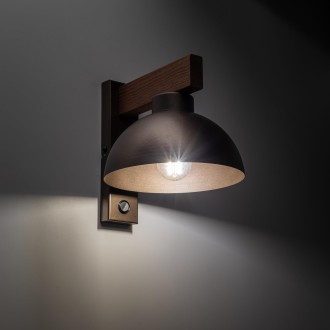TK Lighting 6279 - Nástenné drevené svietidlo Oslo brown 1xE27, hnedá/orech