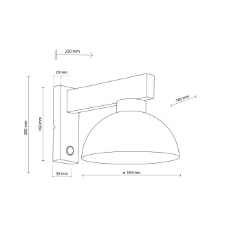 TK Lighting 6279 - Nástenné drevené svietidlo Oslo brown 1xE27, hnedá/orech