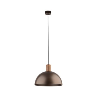 TK Lighting 4508 - Drevený luster Oslo brown 1xE27, Ø335mm, hnedá/orech