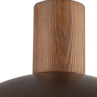 TK Lighting 4508 - Drevený luster Oslo brown 1xE27, Ø335mm, hnedá/orech
