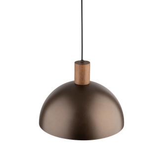 TK Lighting 4508 - Drevený luster Oslo brown 1xE27, Ø335mm, hnedá/orech