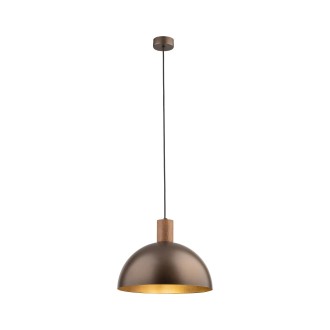TK Lighting 4508 - Drevený luster Oslo brown 1xE27, Ø335mm, hnedá/orech