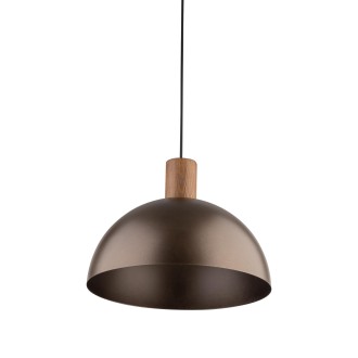 TK Lighting 4508 - Drevený luster Oslo brown 1xE27, Ø335mm, hnedá/orech