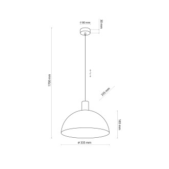 TK Lighting 4508 - Drevený luster Oslo brown 1xE27, Ø335mm, hnedá/orech