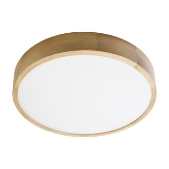 Temar CLEO DR575 OAK - Stropné drevené svietidlo CLEO OAK Ø575, 5xE27, dub/sklo