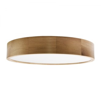 Temar CLEO DR575 OAK - Stropné drevené svietidlo CLEO OAK Ø575, 5xE27, dub/sklo