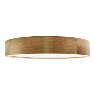 Temar CLEO DR575 OAK - Stropné drevené svietidlo CLEO OAK Ø575, 5xE27, dub/sklo