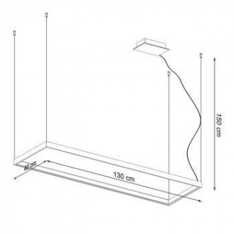 Thoro TH.169 - LED luster TUULA L čierna 4000K 50W 8096lm