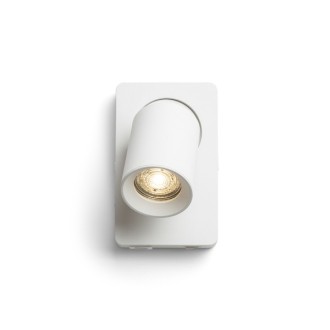 Rendl R13763 - Bodové nástenné svietidlo Voltera 1xGU10, USB, biela