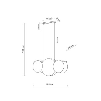 TK Lighting 10005 - Textilný luster Pulse 3xE27, biela/borovica/prírodný