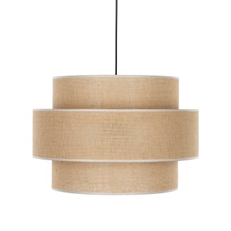 TK Lighting 5419 - Textilný luster Calisto 1xE27, Ø500, juta/čierna