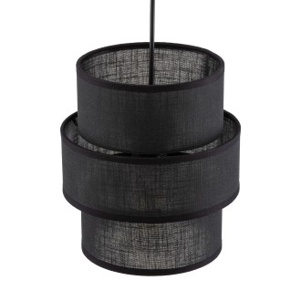 TK Lighting 5306 - Textilný luster Calisto 1xE27, Ø200, čierna