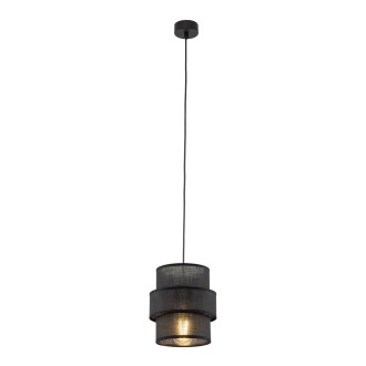 TK Lighting 5306 - Textilný luster Calisto 1xE27, Ø200, čierna