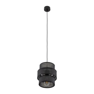 TK Lighting 5306 - Textilný luster Calisto 1xE27, Ø200, čierna
