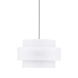 TK Lighting 5363 - Textilný luster Calisto 3xE27, Ø500, biela/čierna
