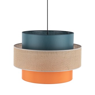 TK Lighting 2758 - Textilný luster Trio 1xE27, Ø500, multicolor