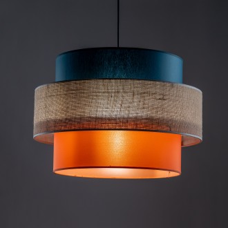 TK Lighting 2758 - Textilný luster Trio 1xE27, Ø500, multicolor