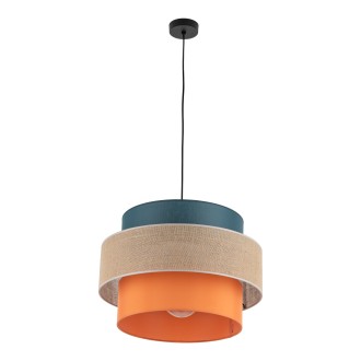 TK Lighting 2758 - Textilný luster Trio 1xE27, Ø500, multicolor