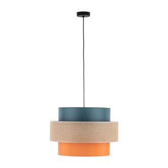 TK Lighting 2758 - Textilný luster Trio 1xE27, Ø500, multicolor