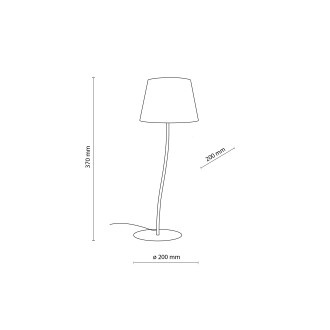 TK Lighting 6641 - Stolná textilná lampička Nicola, 1xE27, Ø200, žltá