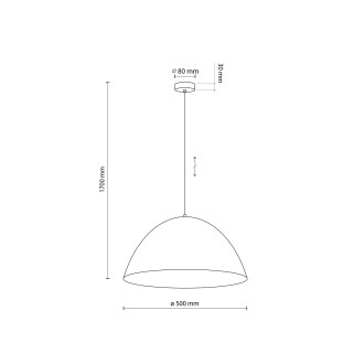 TK Lighting 4509 - Luster Faro 1xE27, Ø500, hnedá