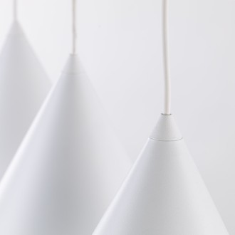 TK Lighting 10011 - Luster Cono 3xE27, Ø190, biela