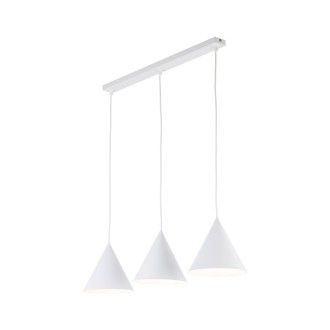 TK Lighting 10011 - Luster Cono 3xE27, Ø190, biela