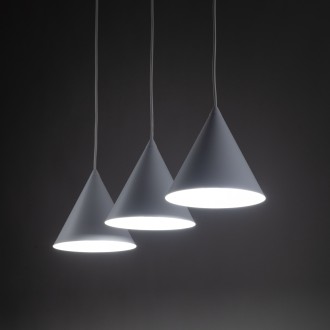 TK Lighting 10011 - Luster Cono 3xE27, Ø190, biela