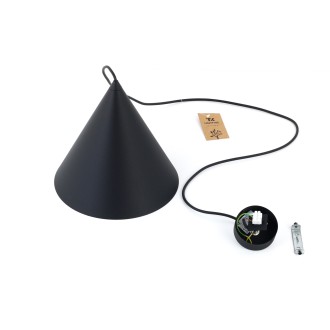 TK Lighting 6630 - Luster Cono 1xE27, Ø250, čierna