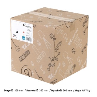 TK Lighting 6630 - Luster Cono 1xE27, Ø250, čierna