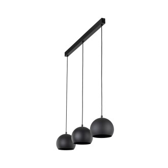 TK Lighting 10169 - Luster Zoe 3xE27, čierna