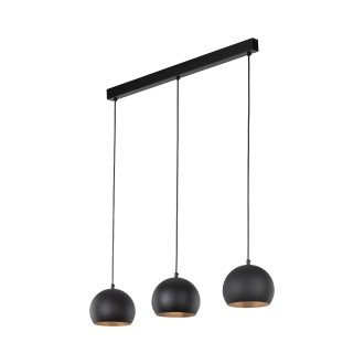 TK Lighting 10169 - Luster Zoe 3xE27, čierna