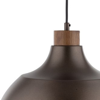 TK Lighting 6926 - Luster Cap 1xE27, Ø340, hnedá/borovica