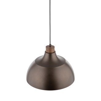 TK Lighting 6926 - Luster Cap 1xE27, Ø340, hnedá/borovica