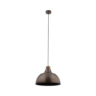 TK Lighting 6926 - Luster Cap 1xE27, Ø340, hnedá/borovica