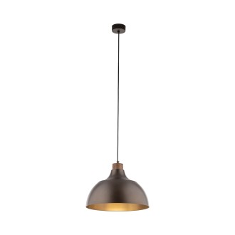 TK Lighting 6926 - Luster Cap 1xE27, Ø340, hnedá/borovica