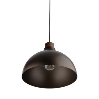TK Lighting 6926 - Luster Cap 1xE27, Ø340, hnedá/borovica