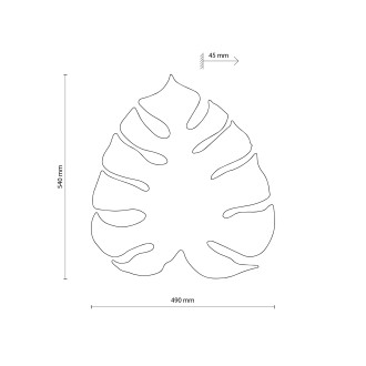 TK Lighting 5822 - Nástenné svietidlo Monstera XL 4xG9, hnedá