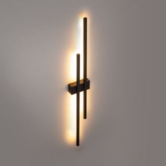TK Lighting 6626 - Nástenné LED svietidlo Flash 24W, 3000K, 2920lm, čierna