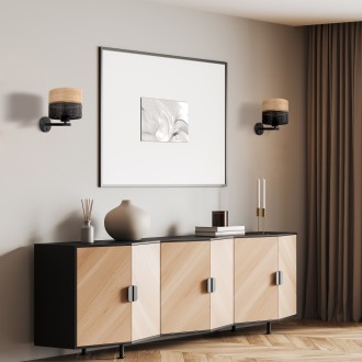 TK Lighting 6539 - Nástenná lampička Nicol 1xE27, béžová/čierna