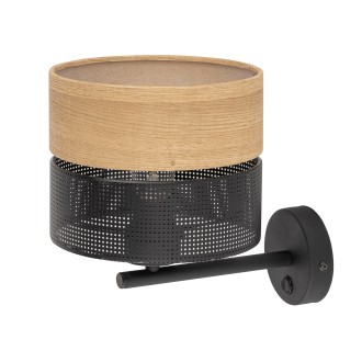 TK Lighting 6539 - Nástenná lampička Nicol 1xE27, béžová/čierna