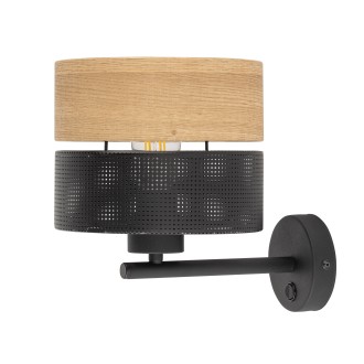 TK Lighting 6539 - Nástenná lampička Nicol 1xE27, béžová/čierna