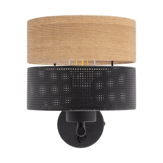 TK Lighting 6539 - Nástenná lampička Nicol 1xE27, béžová/čierna