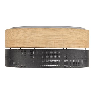 TK Lighting 4800 - Stropné svietidlo Nicol 4xE27, Ø500, béžová/čierna