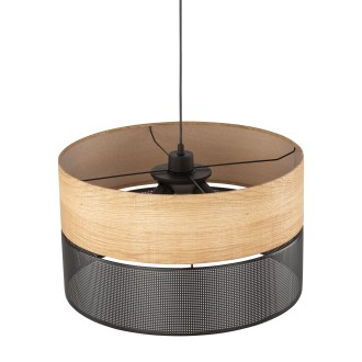 TK Lighting 4798 - Luster Nicol 3xE27, Ø500, béžová/čierna