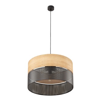 TK Lighting 4798 - Luster Nicol 3xE27, Ø500, béžová/čierna