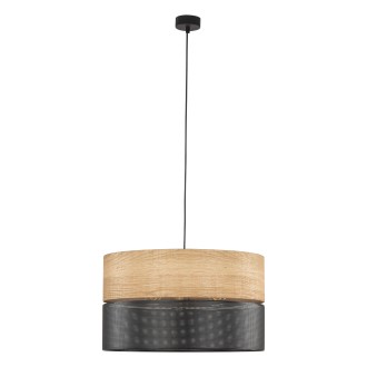 TK Lighting 4798 - Luster Nicol 3xE27, Ø500, béžová/čierna